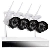 GRADE A1 - electriQ 4 Camera 1080p HD Wifi CCTV System with 1TB Hard Drive