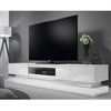 Grade A1 - Evoque Large White High Gloss TV Unit with LED Lighting - TV