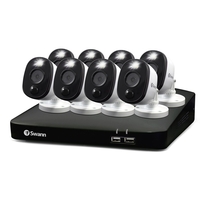 GRADE A2 - Swann CCTV System - 16 Channel 1080p DVR with 8 x 1080p Warning Light Bullet Cameras & 2TB HDD
