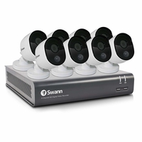 GRADE A2 - Swann CCTV System - 8 Channel 1080p DVR with 8 x 1080p Thermal Sensing Cameras & 1TB HDD - works with Google