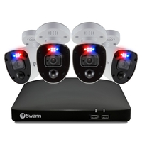 GRADE A2 - Swann CCTV System - 8 Channel 4K DVR wtih 4 x 4K Enforcer Spotlight Cameras & 2TB HDD