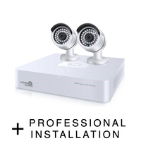 HomeGuard 1080p HD Mini 4 Channel Hybrid DVR with 2 x 1080p CCTV Cameras 1TB HDD & Professional Installation