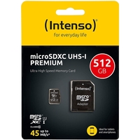 Intenso Premium 512GB UHS-1 Micro SD Card + Adapter