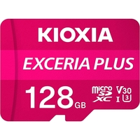 Kioxia 128GB Exceria Plus U3 V30 MicroSD Card
