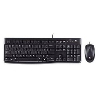 Logitech MK120 Wired Keyboard and Mouse - Black