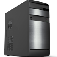 Punch Technology Contender Silver mATX Pentium G6400 8GB 120GB SSD Windows 10 Pro Desktop PC