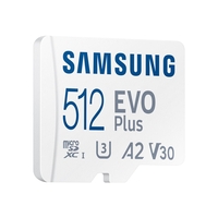Samsung EVO Plus 512GB UHS-1 Micro SD Card + Adapter - Blue