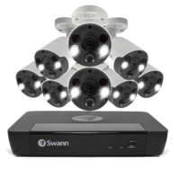Swann CCTV System - 8 Channel 4K Ultra HD NVR with 8 x 4K Thermal Sensing Spotlight Cameras & 2TB HDD