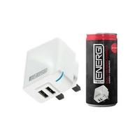 Tech Energi Dual USB Mains Charger 2.1Amp - White