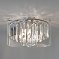 Astro Asini Crystal Flush Ceiling Light - Polished Chrome