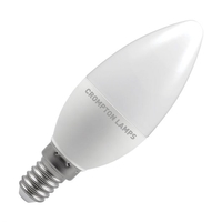 Crompton 5.5W Warm White LED Candle Bulb - Small Screw Cap