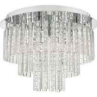 Dar Paulita Flush Ceiling Light - Chrome