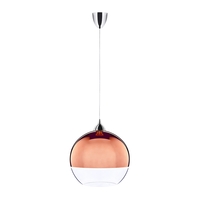 Edit Globe Glass Ceiling Pendant Light - Copper