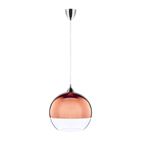 Edit Large Globe Glass Ceiling Pendant Light - Copper