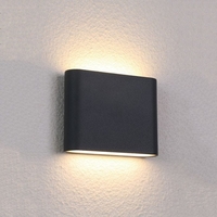 Edit Semi LED Outdoor Up & Down Wall Light - Black