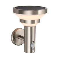 Endon Halton Solar LED Outdoor Wall Light with PIR Sensor - Stainless Steel