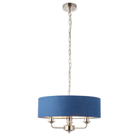 Endon Highclere 3 Light Ceiling Pendant Light - Blue