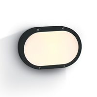 Guard Outdoor Oval Flush Light - Black