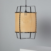 ILUZZIA Baco Rattan Ceiling Pendant Light - Natural
