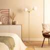 Iluzzia Moonlight Floor Lamp - White and Gold