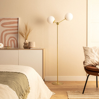 Iluzzia Moonlight Floor Lamp - White and Gold