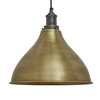 Industville Brooklyn 12 Inch Cone Ceiling Pendant Light - Brass & Pewter