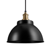 Industville Brooklyn 13 Inch Dome Ceiling Pendant - Black & Brass