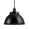 Industville Brooklyn 13 Inch Dome Ceiling Pendant Light - Black