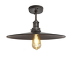 Industville Brooklyn 15 Inch Semi-Flush Ceiling Light - Pewter