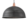 Industville Brooklyn 18 Inch Dome Ceiling Pendant Light - Pewter & Copper