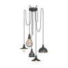 Industville Brooklyn 5 Light Cluster Ceiling Pendant - Pewter