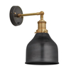 Industville Brooklyn 7 Inch Cone Wall Light - Pewter & Brass