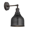 Industville Brooklyn 7 Inch Cone Wall Light - Pewter