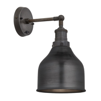 Industville Brooklyn 7 Inch Cone Wall Light - Pewter