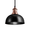 Industville Brooklyn 8 Inch Dome Ceiling Pendant Light - Black & Copper