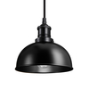 Industville Brooklyn 8 Inch Dome Ceiling Pendant Light - Black