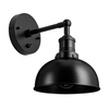 Industville Brooklyn 8 Inch Dome Wall Light - Black