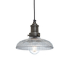 Industville Brooklyn 8 Inch Glass Dome Ceiling Pendant Light - Pewter