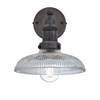 Industville Brooklyn 8 Inch Glass Dome Wall Light - Pewter