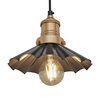 Industville Brooklyn 8 Inch Umbrella Ceiling Pendant Light - Pewter & Brass