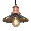 Industville Brooklyn 8 Inch Umbrella Ceiling Pendant Light - Pewter & Copper