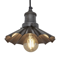 Industville Brooklyn 8 Inch Umbrella Ceiling Pendant Light - Pewter