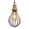 Industville Brooklyn Balloon Cage Ceiling Pendant Light - Pewter & Brass