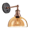 Industville Brooklyn Dome 8 Inch Wall Light - Amber & Copper