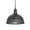 Industville Brooklyn Dome Small Ceiling Pendant Light - Pewter