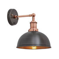 Industville Brooklyn Dome Wall Light - Pewter & Copper