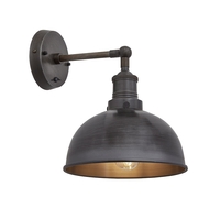 Industville Brooklyn Dome Wall Light - Pewter