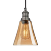 Industville Brooklyn Flask 6 Inch Ceiling Pendant Light - Amber & Pewter