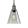 Industville Brooklyn Flask 6 Inch Ceiling Pendant Light - Smoke Grey & Pewter