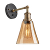 Industville Brooklyn Flask 6 Inch Wall Light - Amber & Brass